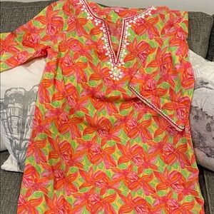 Lilly Pulitzer NWOT Floral Cover Up / Dress Sz XL